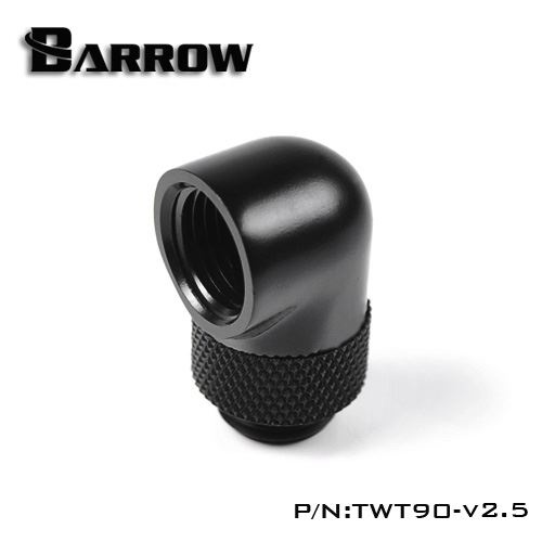 Barrow G1/4 Male Rotary to 90 Degree Female Angle - Black (4 Pack)