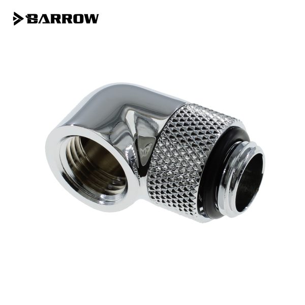 Barrow G1/4 Male Rotary to 90 Degree Female Angle – Shiny Silver