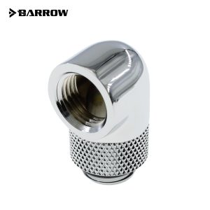 Barrow G1/4 Male Rotary to 90 Degree Female Angle - Shiny Silver (4 Pack)