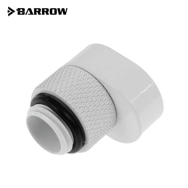 Barrow G1/4 Male to G1/4 Offset Female 360 Degree Rotary Adapter – White