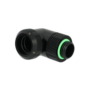 Barrow G1/4 Male Rotary to 90 Degree, 14mm Hard Tube Compression Fitting - Black
