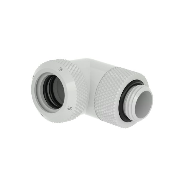 Barrow G1/4 Male Rotary to 90 Degree, 14mm Hard Tube Compression Fitting – White