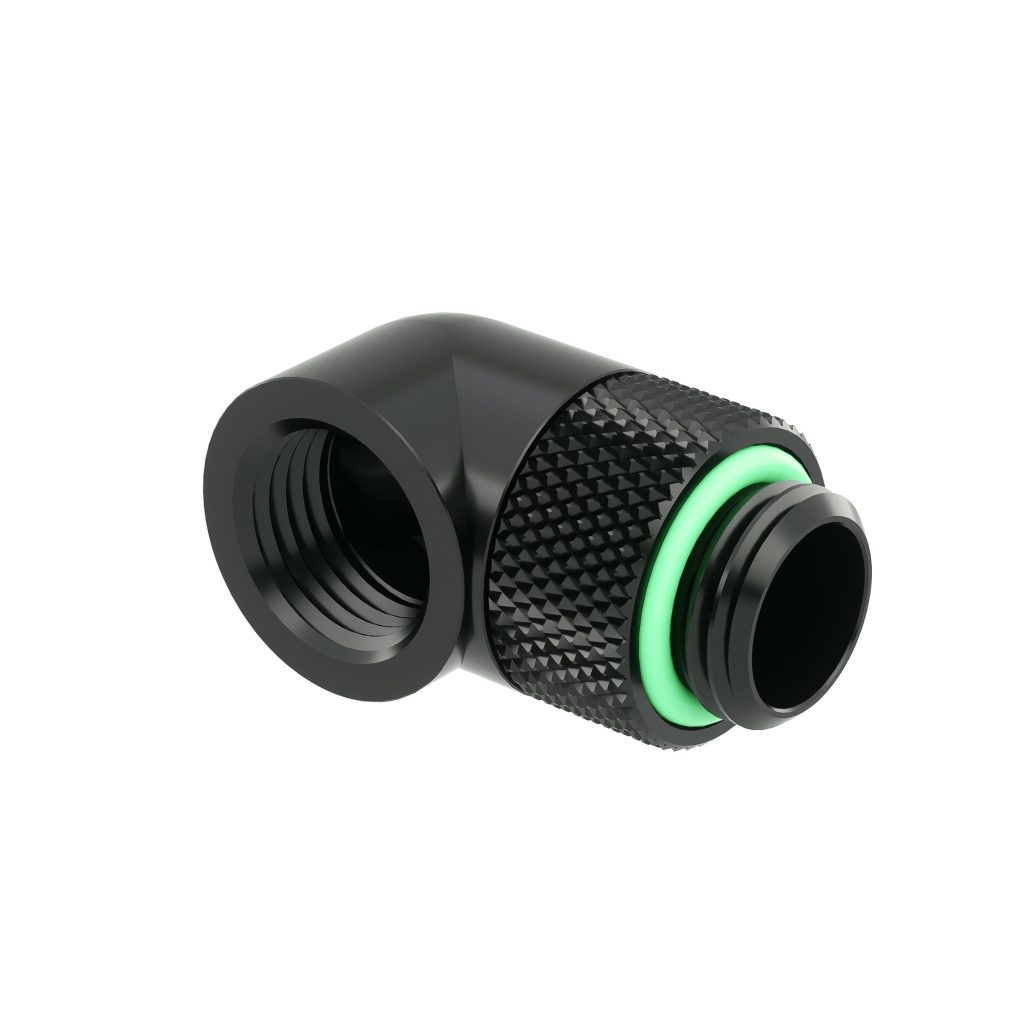 Barrow G1/4 Male Rotary to 90 Degree Female Angle - Black (4 Pack)