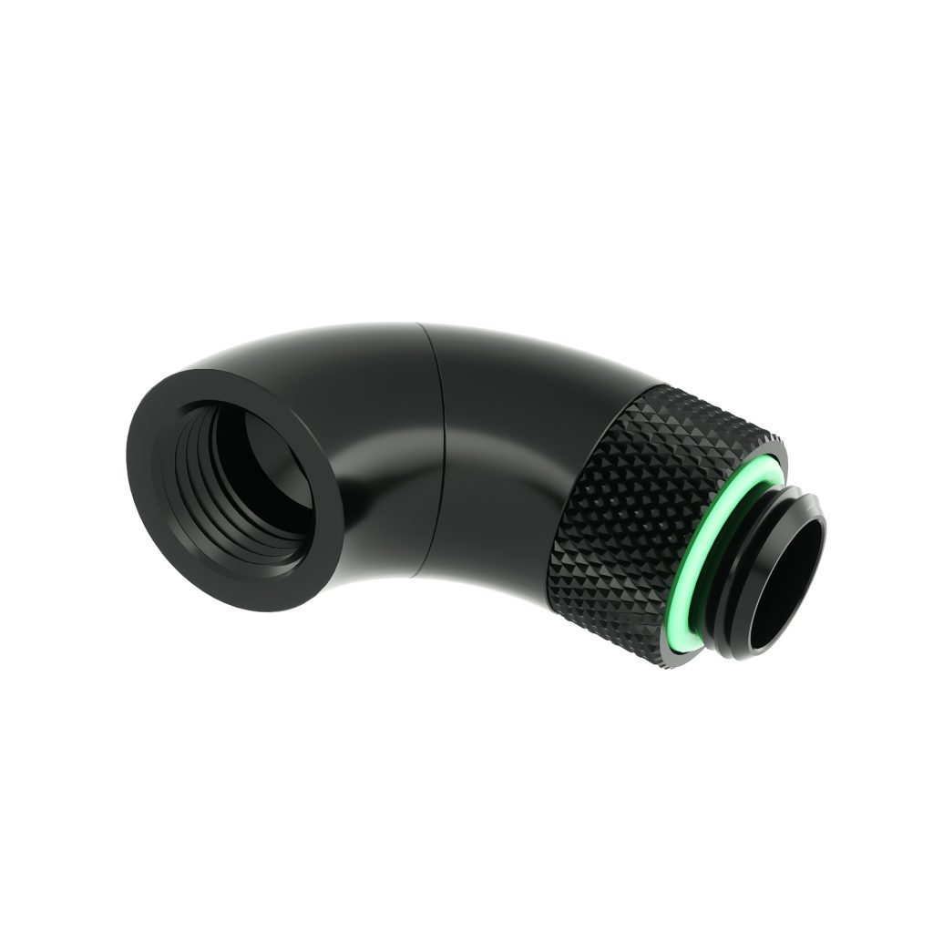 Barrow G1/4 Male Rotary to Dual Rotary 90 Degree Female - Black : image 1
