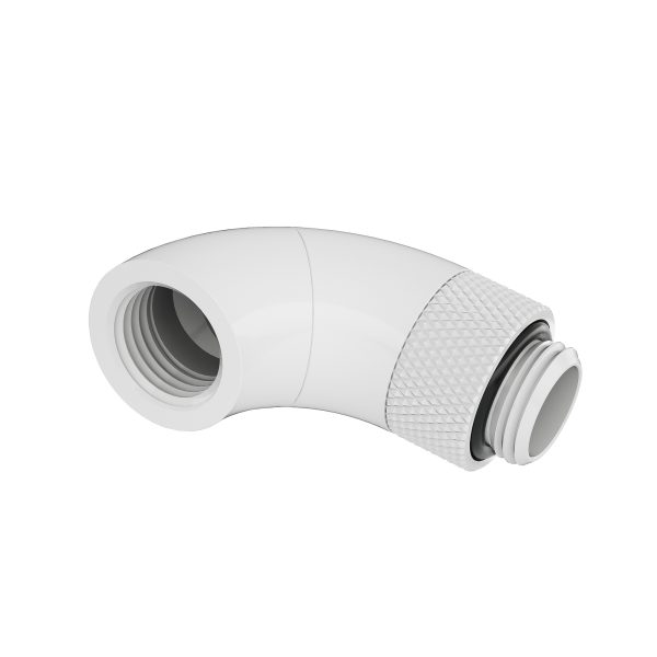 Barrow G1/4 Male Rotary to Dual Rotary 90 Degree Female – White