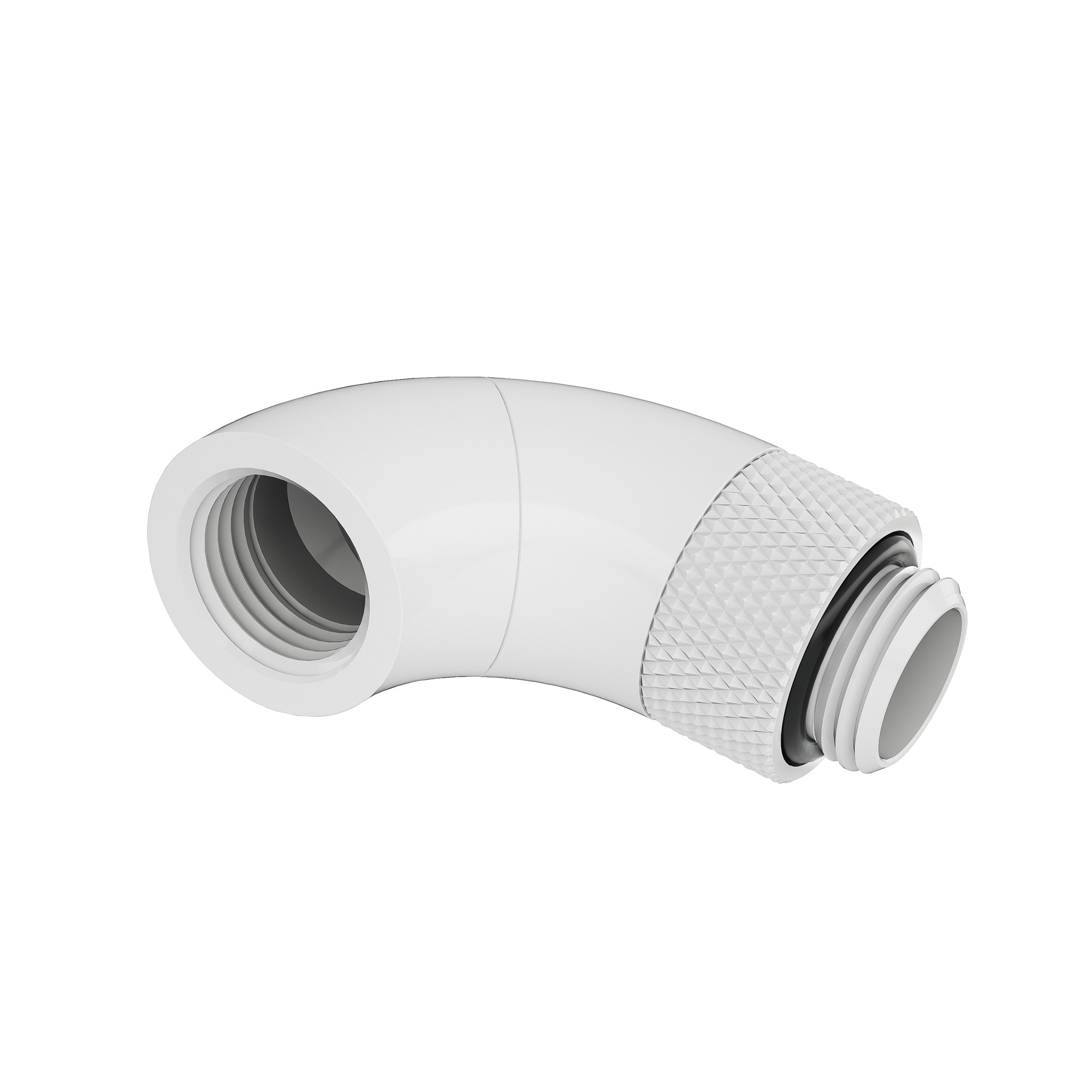 Barrow G1/4 Male Rotary to Dual Rotary 90 Degree Female - White : image 1