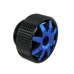 Barrow G1/4 Manual Exhaust Valve Blank - Black / Blue : image 1