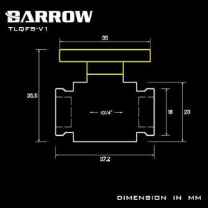 Barrow G1/4 Mini Ball Valve, Black Handle - Black : image 3