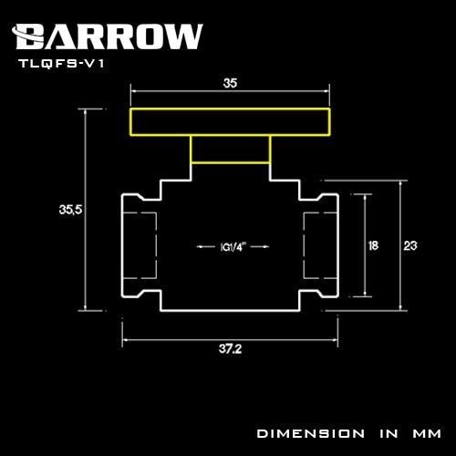 Barrow G1/4 Mini Ball Valve, Black Handle - Black : image 3