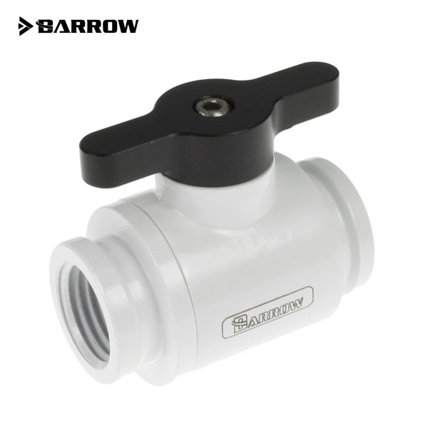 Barrow G1/4 Mini Ball Valve, Black Handle – White