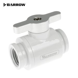 Barrow G1/4 Mini Ball Valve, Matt Silver Handle - White : image 1