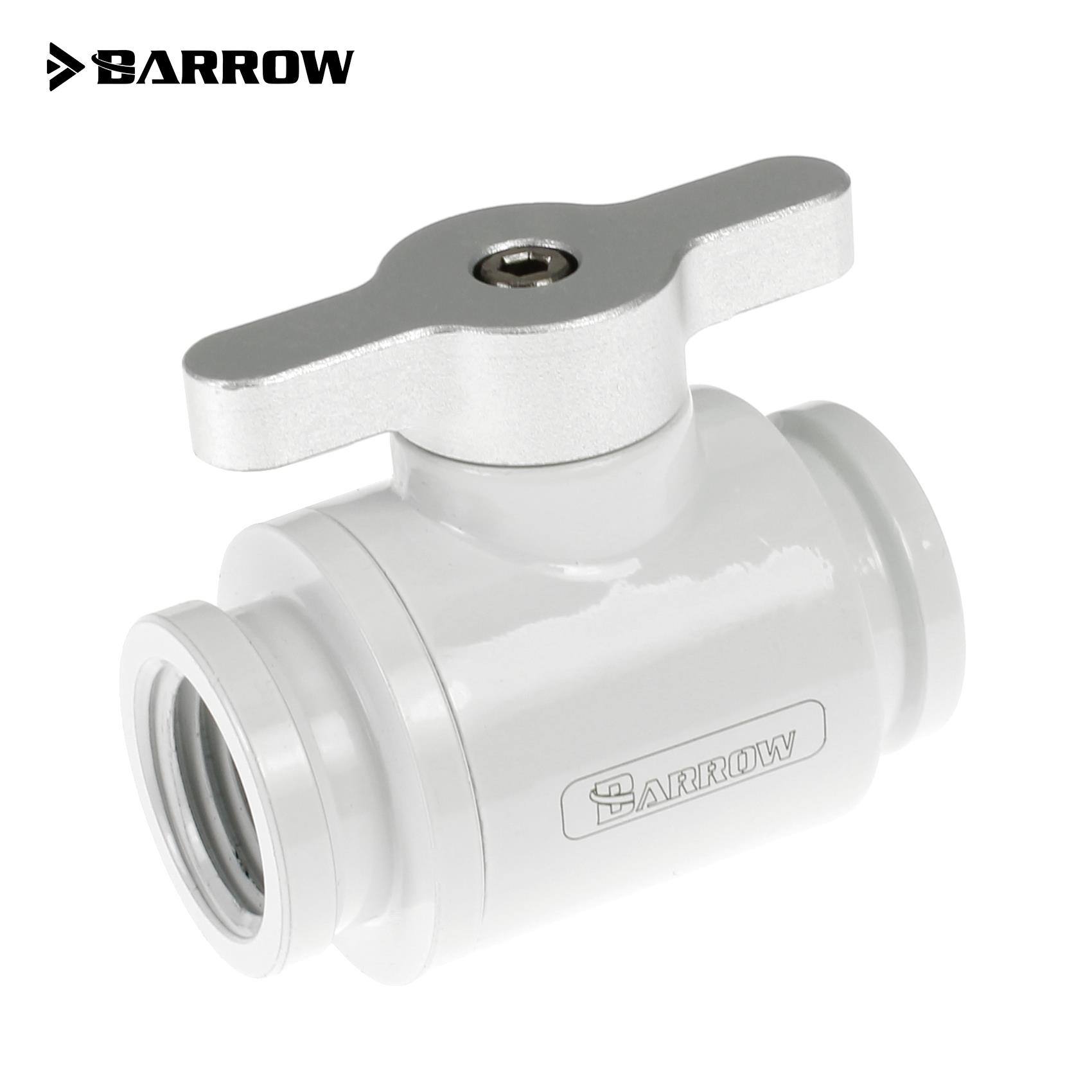 Barrow G1/4 Mini Ball Valve, Matt Silver Handle - White : image 1