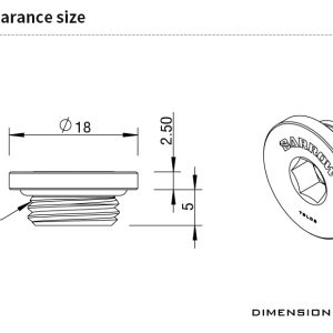 Barrow G1/4 Hex Blank Plug - White
