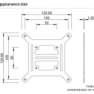Barrow Pump / Reservoir Flat bracket for 120mm Radiators