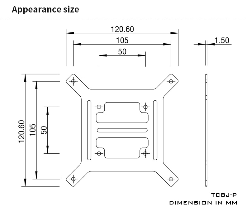 Barrow Pump / Reservoir Flat bracket for 120mm Radiators
