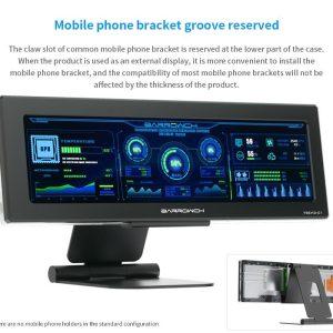BarrowCH 250mm IPS High Definition System Monitoring LCD Display - Black
