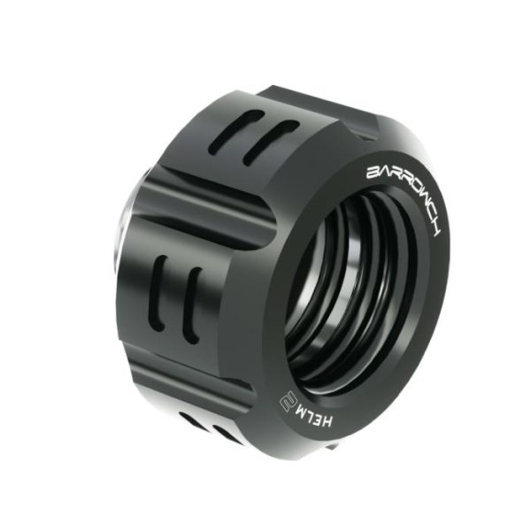 BarrowCH G1/4 – 14mm OD Triple Seal Helm 2 Hard Tube Compression Fitting – Black
