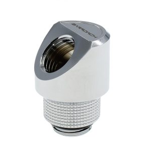 BarrowCH G1/4 Male Rotary to Smooth 45 Degree Female Angle - Shiny Silver : image 1