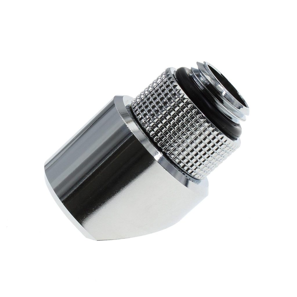 BarrowCH G1/4 Male Rotary to Smooth 45 Degree Female Angle - Shiny Silver : image 2