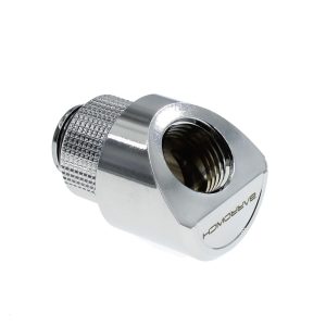 BarrowCH G1/4 Male Rotary to Smooth 45 Degree Female Angle - Shiny Silver : image 3