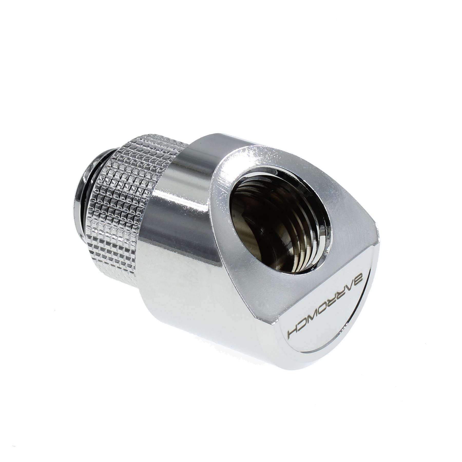 BarrowCH G1/4 Male Rotary to Smooth 45 Degree Female Angle - Shiny Silver : image 3