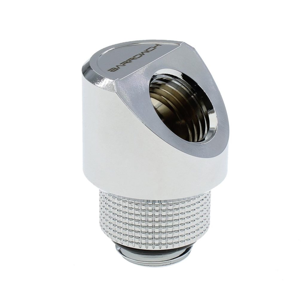 BarrowCH G1/4 Male Rotary to Smooth 45 Degree Female Angle - Shiny Silver : image 4