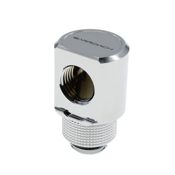 BarrowCH G1/4 Male Rotary to Smooth 90 Degree Female Angle – Shiny Silver