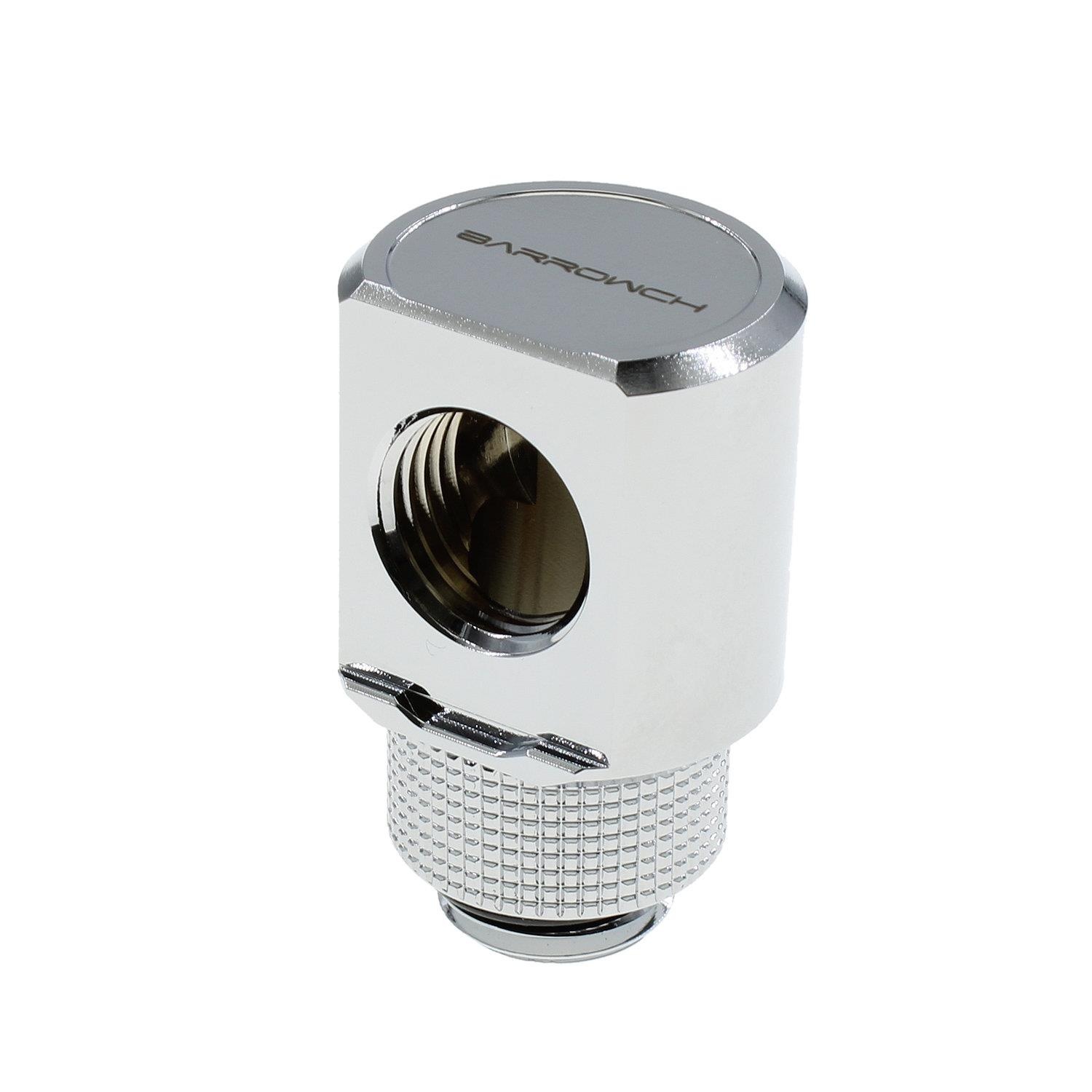 BarrowCH G1/4 Male Rotary to Smooth 90 Degree Female Angle - Shiny Silver : image 1