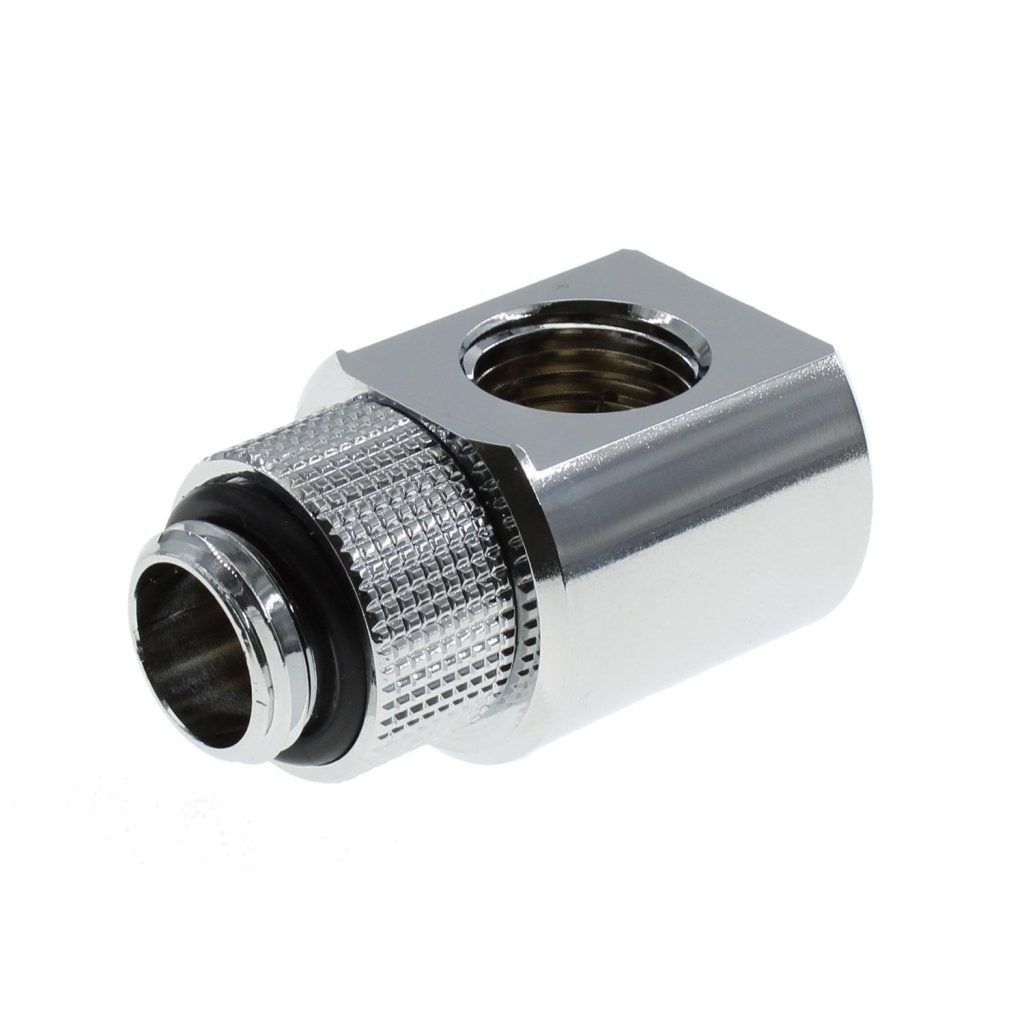 BarrowCH G1/4 Male Rotary to Smooth 90 Degree Female Angle - Shiny Silver : image 2
