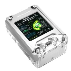 BarrowCH HDMI LCD Display CPU Waterblock with LRC 2.0 RGB, AMD - Silver