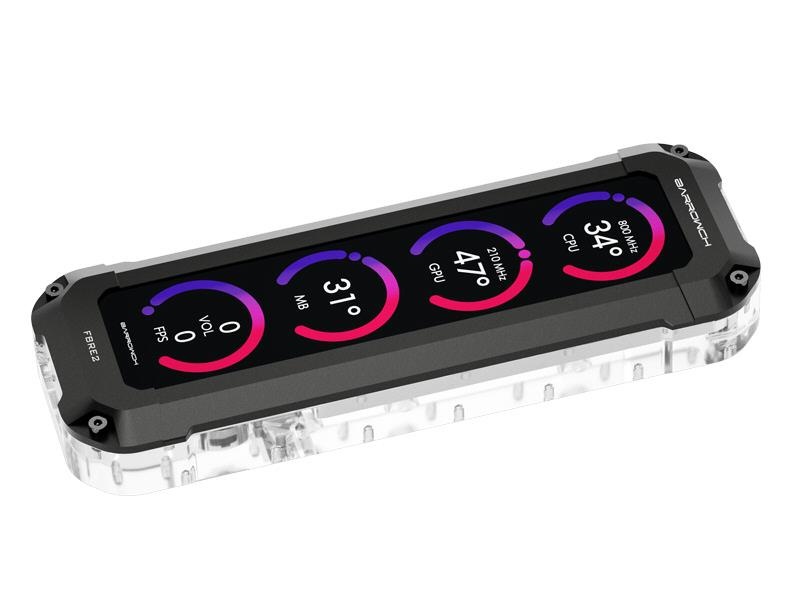 Barrowch HDMI Reservoir with LCD Display and LRC 2.0 RGB Lighting - Black : image 1
