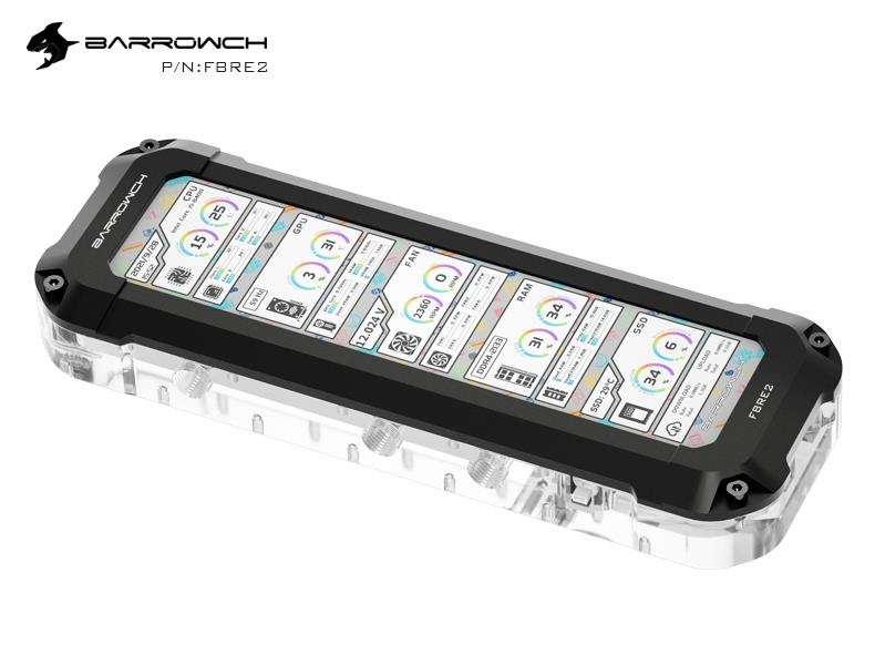 Barrowch HDMI Reservoir with LCD Display and LRC 2.0 RGB Lighting - Black : image 2