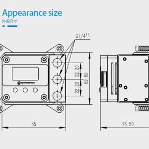 BarrowCH OLED CPU Waterblock, LRC 2.0 RGB, Integrated 17W PWM Pump - INTEL LGA1200 / 1700