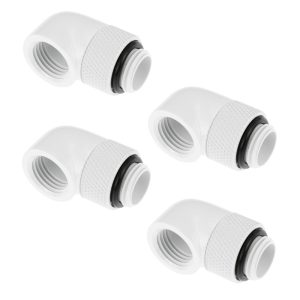 Barrow G1/4 Male Rotary to 90 Degree Female Angle - White (4 Pack)