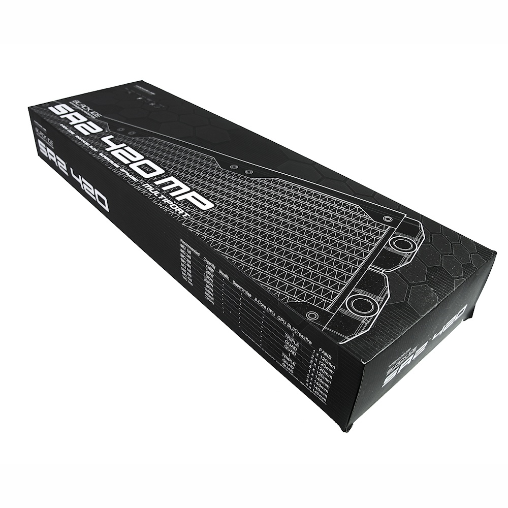Black Ice SR2 Xtreme+ 420 MP Multi Port Radiator - Black Carbon