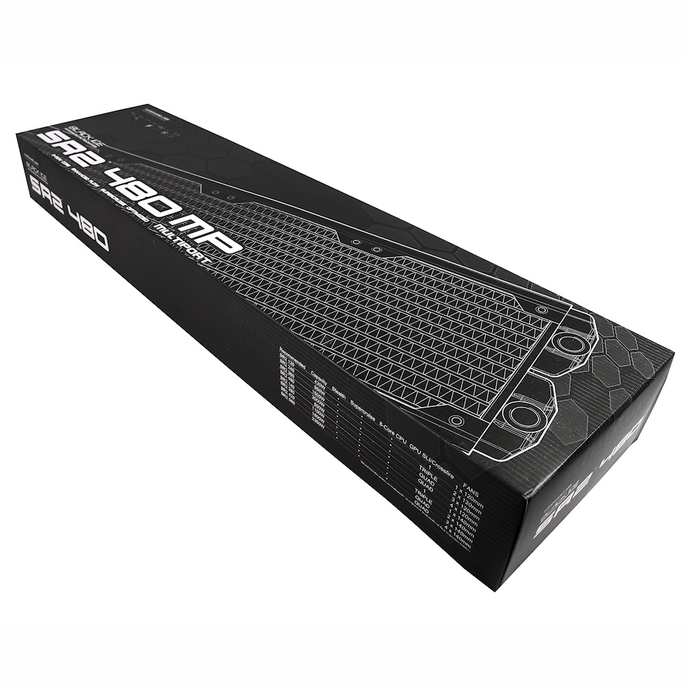Black Ice SR2 Xtreme+ 480 MP Multi Port Radiator - Black Carbon