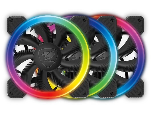 Cougar Hydraulic Vortex RGB HPB 120 mm PWM HDB Cooling Kit with addressable RGB Lighting 3 Pack