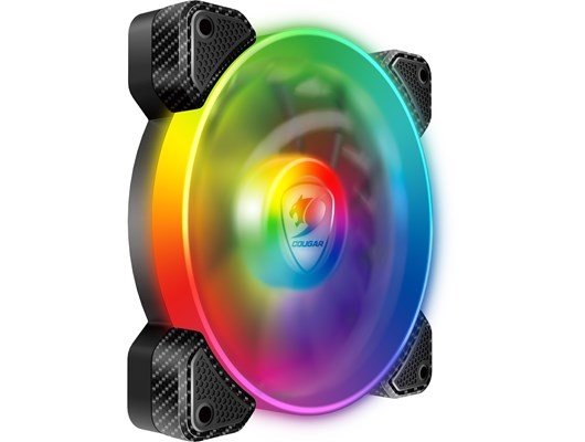 Cougar Hydraulic Vortex RGB SPB 120 mm PWM HDB Cooling Fan with addressable RGB and Omnidirectional Lighting