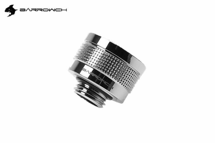 BarrowCH G1/4 - 14mm OD Wolverine Super Anti Off Hard Tube Push Fitting - Shiny Silver