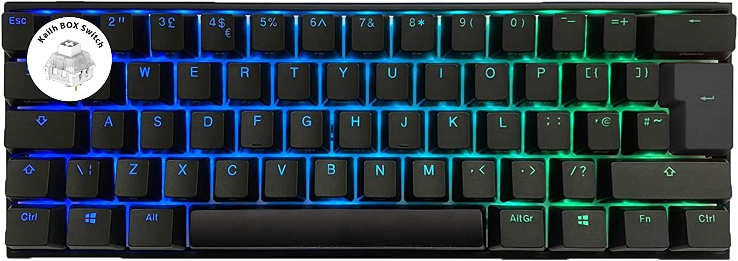 Ducky One2 Mini Kailh BOX White Switch RGB Backlit UK Layout Keyboard