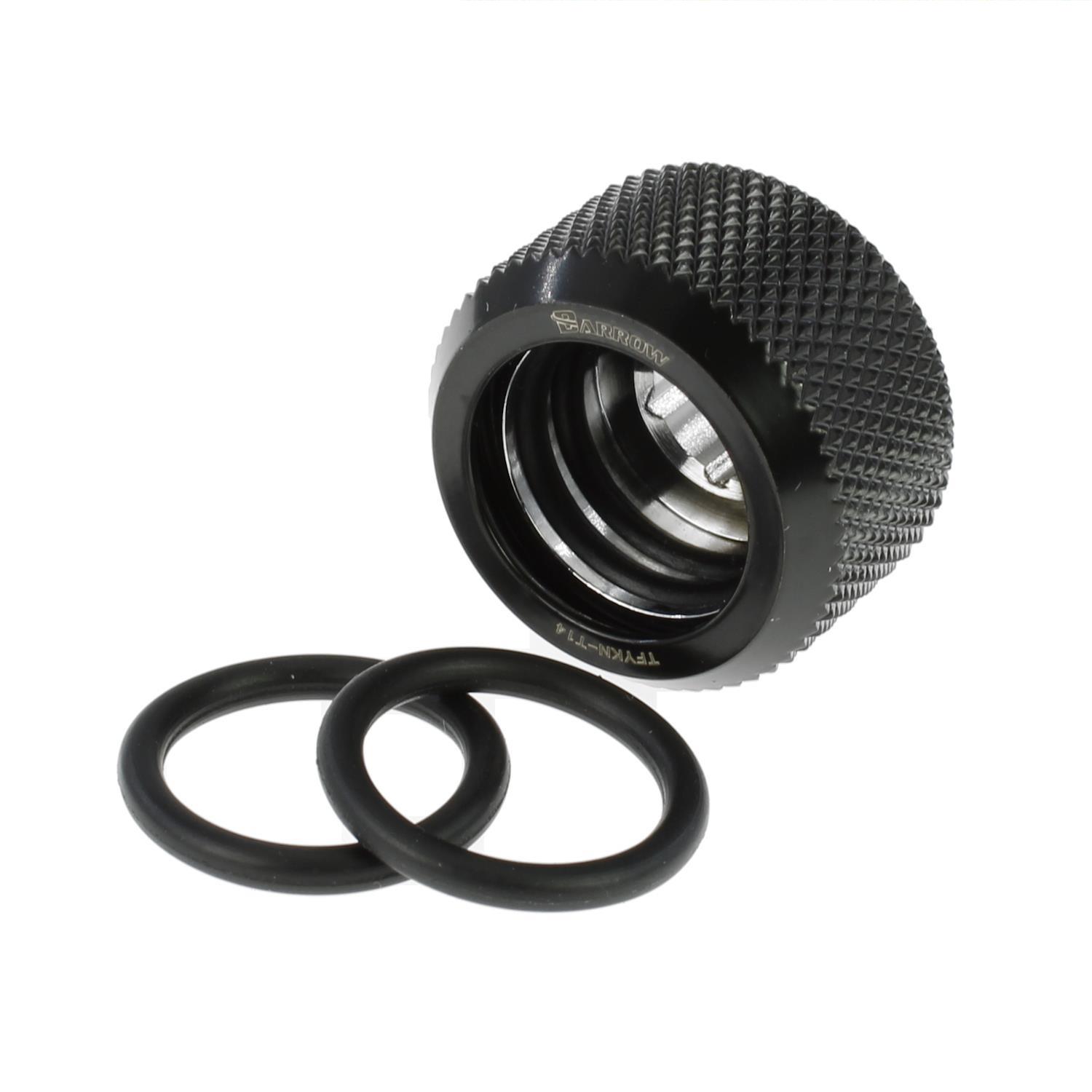 Barrow G1/4 - 14mm OD Twin Seal Hard Tube Compression Fitting - Black : image 1