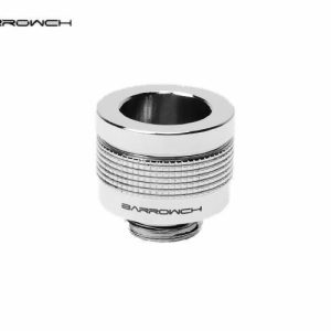 BarrowCH G1/4 - 14mm OD Wolverine Super Anti Off Hard Tube Push Fitting - Shiny Silver