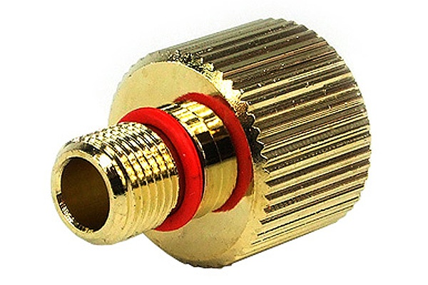 Eheim 1046 outlet adapter to G1 / 4 knurled gold plated