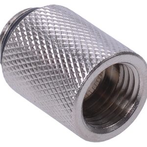Extension G1/4 to G1/4 - 25mm - Knurled - Silver Nickel Plated