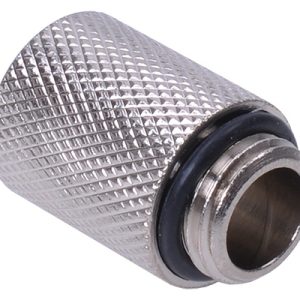Extension G1/4 to G1/4 - 25mm - Knurled - Silver Nickel Plated