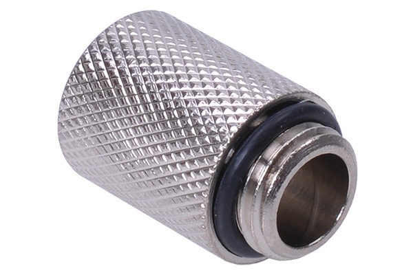 Extension G1/4 to G1/4 - 25mm - Knurled - Silver Nickel Plated