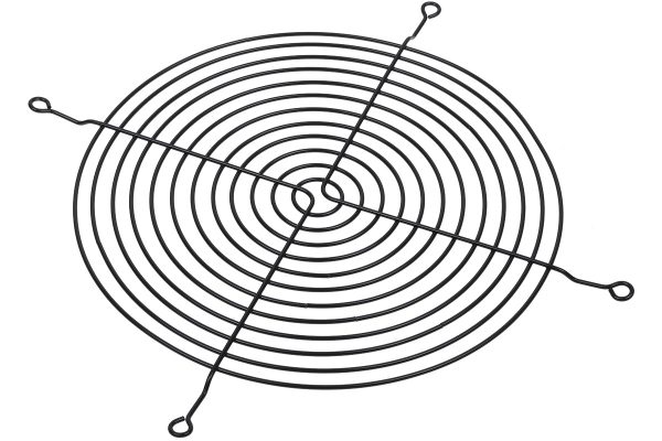 fan grill for axial fans for 200mm black