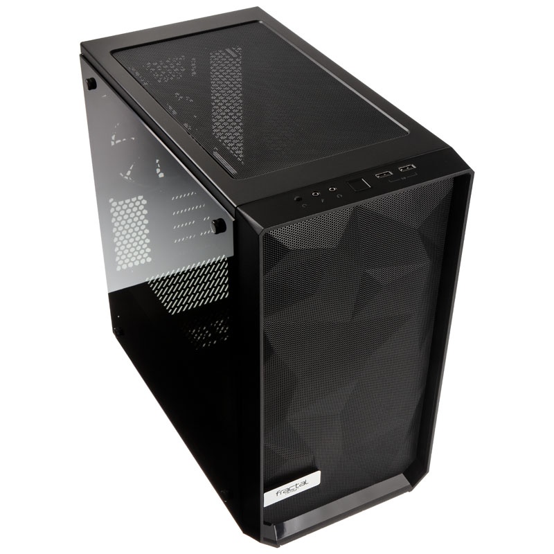 Fractal Design Meshify C Mini Dark TG Micro-ATX Case, Glass - Black