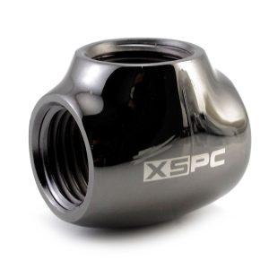 XSPC G1/4, T Fitting - Black Chrome