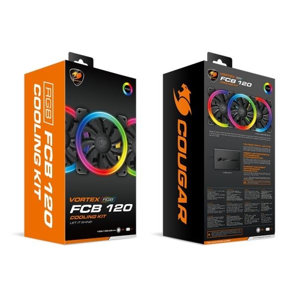 Cougar Vortex FCB RGB Cooling Kit Inc 3x120mm RGB Fans